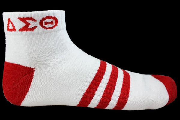 Delta Sigma Theta Ankle Socks White