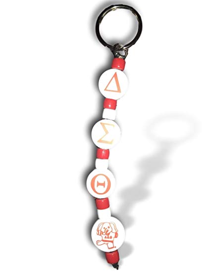 Delta Sigma Theta Sorority Beaded Keychain