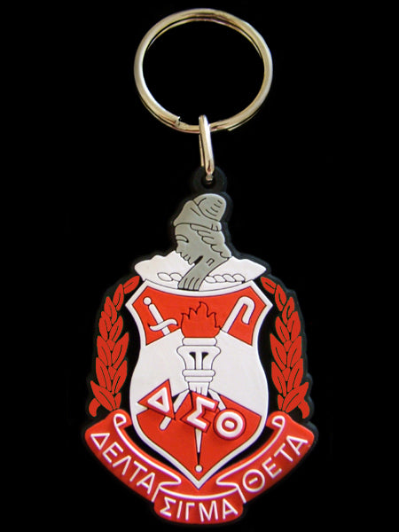 Delta Sigma Theta Sorority PVC Shield Keychain
