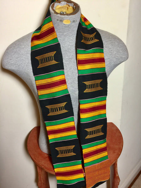 Traditional Kente Cloth Graduation Stole