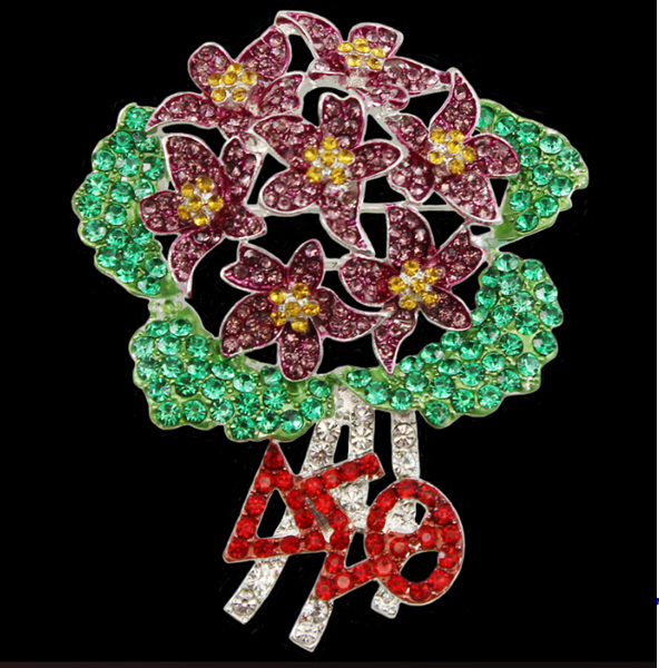 Delta Sigma Theta Sorority Violet Pin In Gold