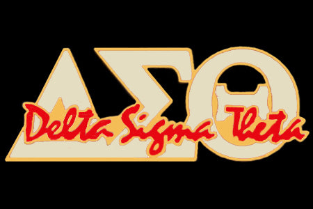 Delta Sigma Theta Sorority White Signature Lapel Pin