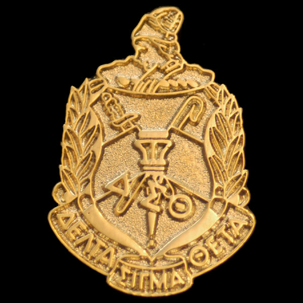 Delta Sigma Theta Sorority 7/8"W Sandblast Shield Lapel Pin