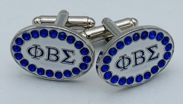Phi Beta Sigma Crystal Cufflinks