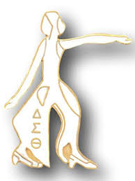Delta Sigma Theta Sorority White Diva Lapel Pin
