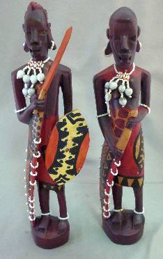 Hand-painted Maasai Couple