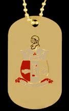 Kappa Alpha Psi (KAP) Fraternity Double Sided Gold Dog Tag