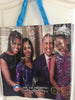 Obama- "The First Family & Mitchell /Obama Kiss '20 x 18' Extra large Full Color Glossy - Shopping Bag / 4 Sided