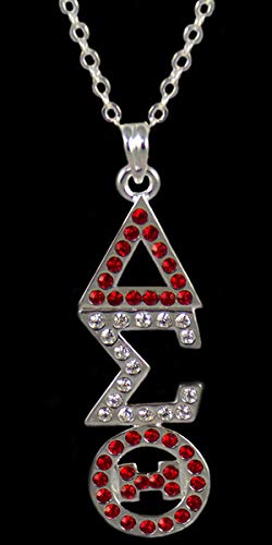 Delta Sigma Theta Sorority Austrian Silver Crystal Necklace