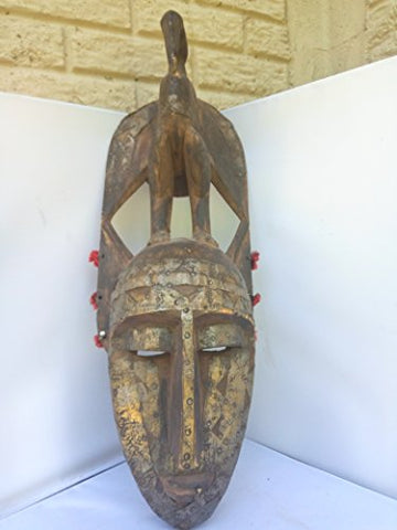 Antique Bambara Mask from Mali West Africa 25x8 in