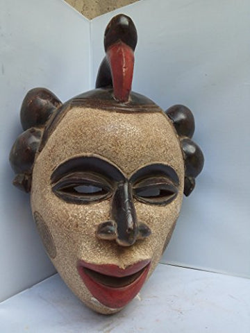 Unique Antique Ibibio Grassland Nigeria Mask 15x9 in