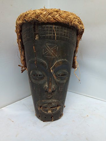 Antique Chokwe Helmet Mask From Congo and Angola 10x9 in