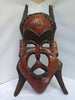 Unique Mahagony Wood Warrior Mask From Guinea 20x8 in