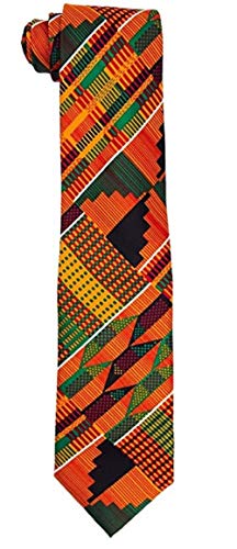 African Kente cloth pattern Men Necktie: Style 5 "Set"