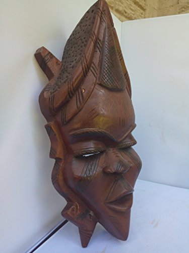 Rare & Unique Mahagany Wood Madingo Fulani Mask From Guinea, Senegal and Mali 15x8 in