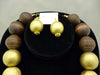 Wood & Gold Necklace Ball Set