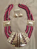 Pink & Metallic Necklace Set