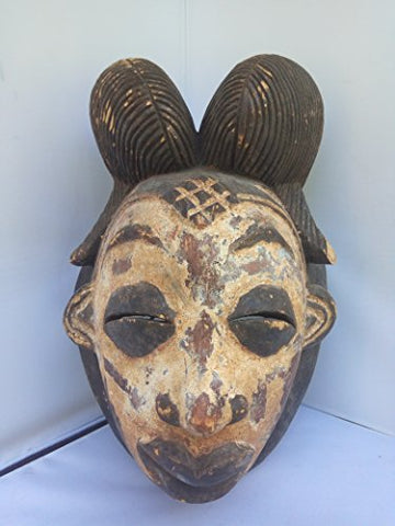 Punu Mask from Gabon West Africa 13x9 in