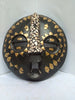 Bakota Oval Protection Metal in Crusted " Protection For Property" Mask from Gabon West Africa 14x14 in
