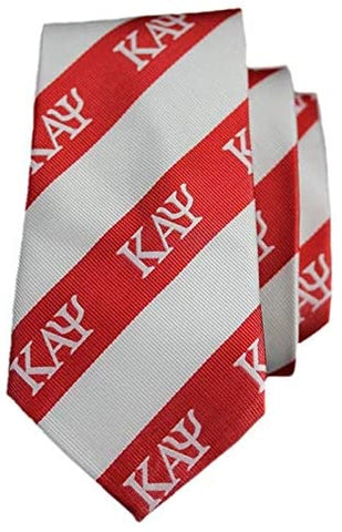 Kappa Alpha Psi (KAP) Fraternity Red & White Silk Men's Neck Tie
