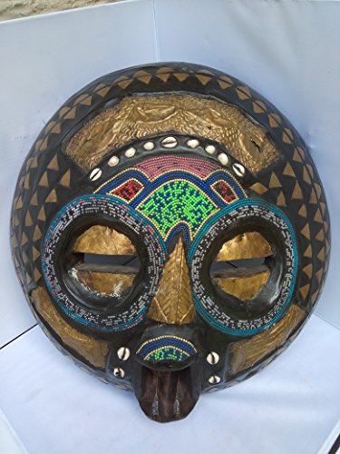 Bakota With Cowry Shells t" Protection For Property" Mask from Gabon West Africa 20x20 in