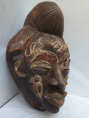 Antique Punu Mask from Gabon West Afrca 14x10 in