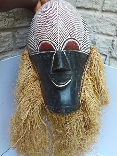 Antique Songye Mask From Congo 13x8.5 with rafia upto 28 in