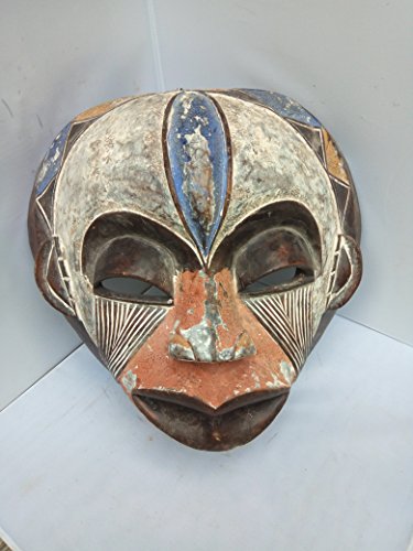 Antique Igbo Mask from Nigeria 15x16in