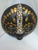 Bakota Oval Protection Metal in Crusted " Protection For Property" Mask from Gabon West Africa 14x14 in