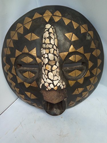 Bakota With Shells " Protection For Property" Mask from Gabon West Africa 14x14 in