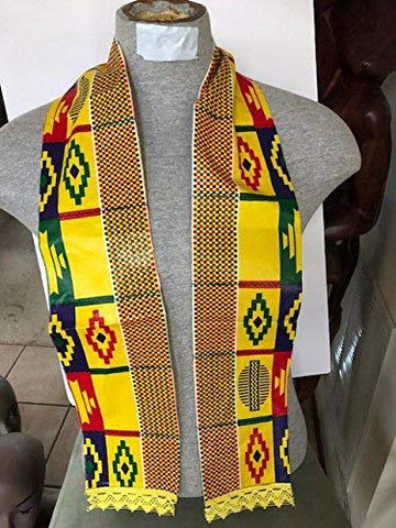 African Kente Cloth print Scarf Stole