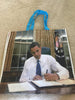 New Barack Obama The 44th U S President Signing In Oval Office Comomerative " 18 x 18 Extra Large Full Color Glossy - Shopping Bag / 4 Sided