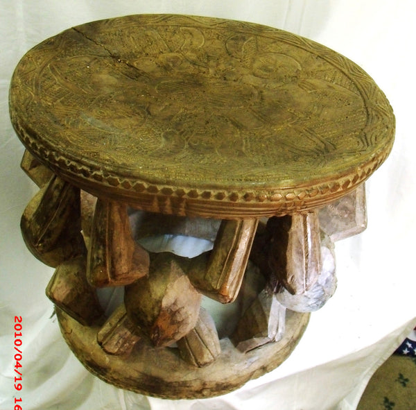 Old Bamileke Rounded Stool