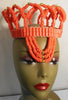 African Royal Bridal Coral Beads Crown