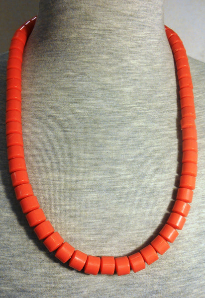 African Royal Coral Bead Necklace