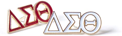 Delta Sigma Theta Sorority 3 Letter Red Color Lapel Pin