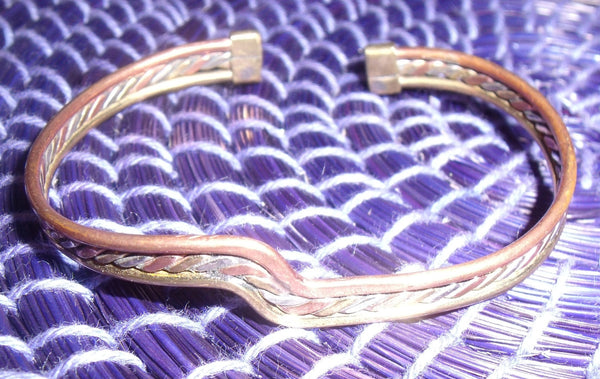 AFRICAN BRASS COPPER WIRE BANGLE