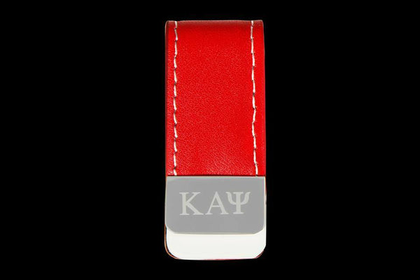 Kappa Alpha Psi Laser Engraved Leather Money Clip