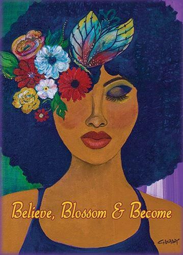 "Believe, Blossom & Become" Magnet by Gbaby