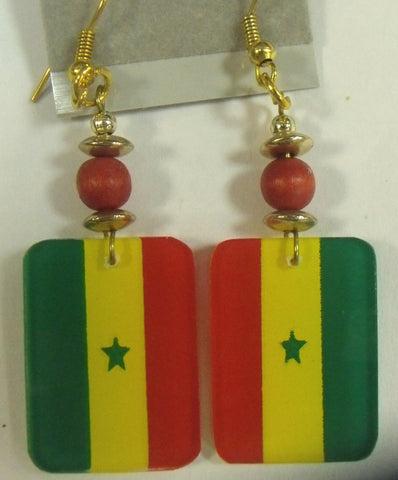 Senegal Flag earring