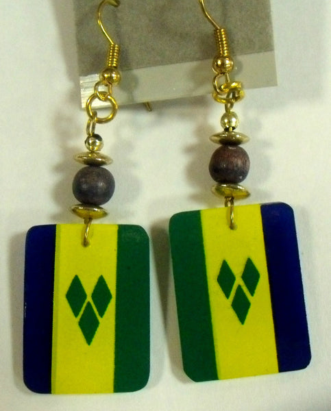 St. Vincent and The Grenadines Flag Earrings