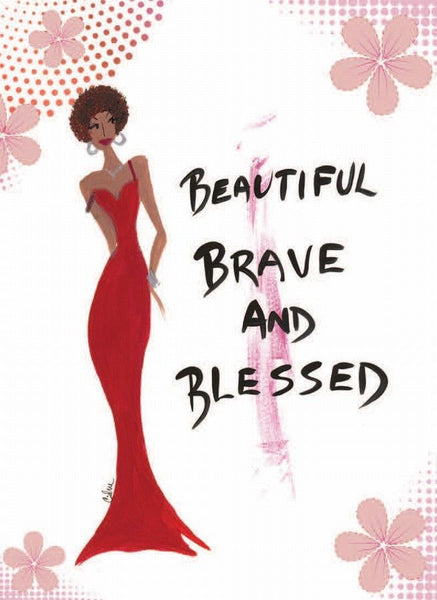 "Beautiful Brave And Blessed" Cidne Wallace Magnet
