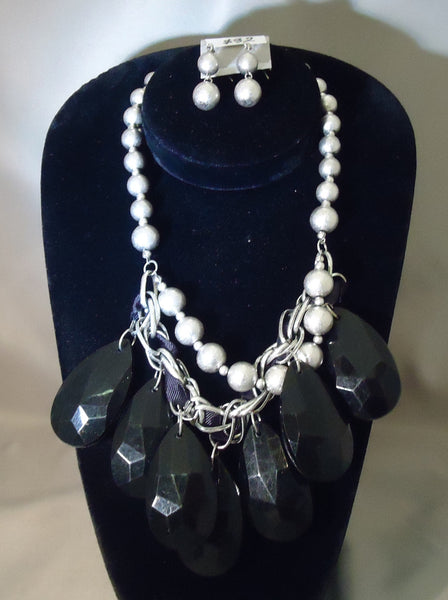 Black And Silver Necklace