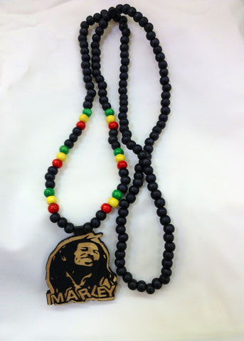 Bob Marley Wooden Necklace