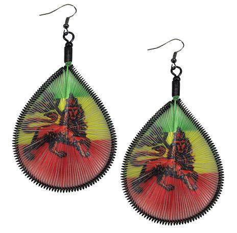 Rasta Lion Dream Catcher Earrings