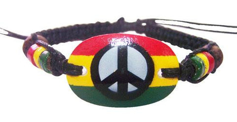 Peace sign pendant bracelet.