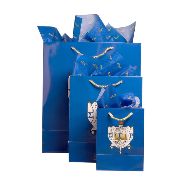 Sigma Gamma Rho Sorority Paper Gift Bag Set with Decorative Tissue
