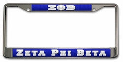 Zeta Phi Beta License Plate Frame